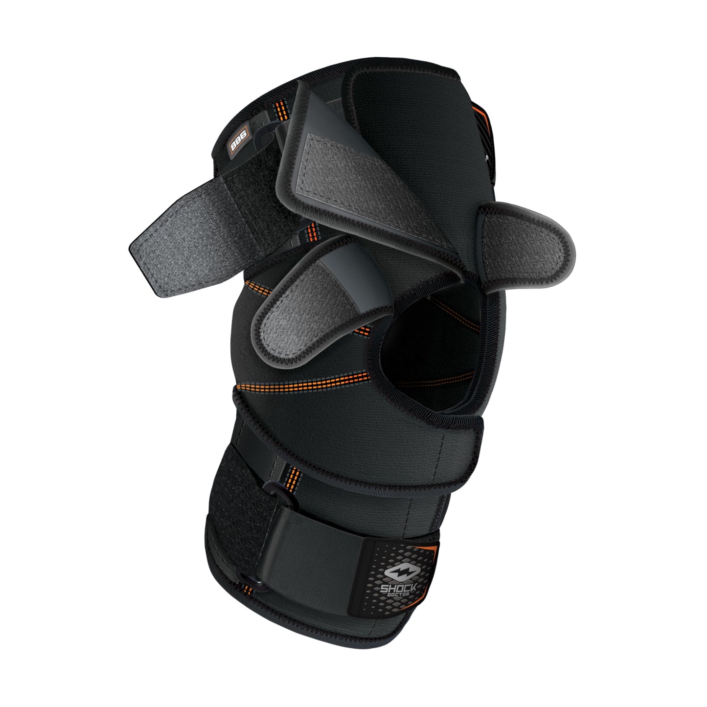 Shock Doctor Knee Brace Wrap, Knee Support for Patella Issues, Injury Recovery, Compression Support for Medial & Lateral Knee Stability, Single, Black, X-Large