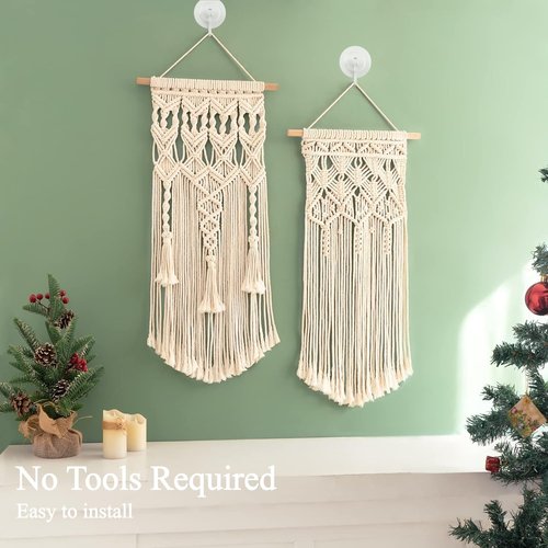 Adhesive Wall & Ceiling Decor Hooks: 4-Pack 3 lbs Heavy Duty No-Drill 360° Swivel Adjustable for Hanging Home Accents Lights Plants Wind Chimes Compatible with 3M Command Strips