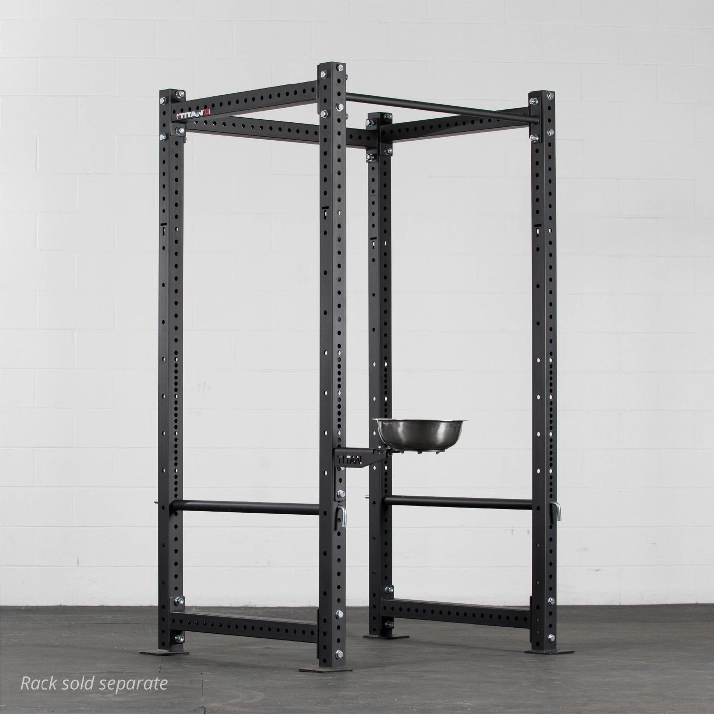 Titan Mounted Rack-Mounted Chalk Bowl Fits T-3 or X-3 Series Power Racks, 14" Stainless Steel Bowl