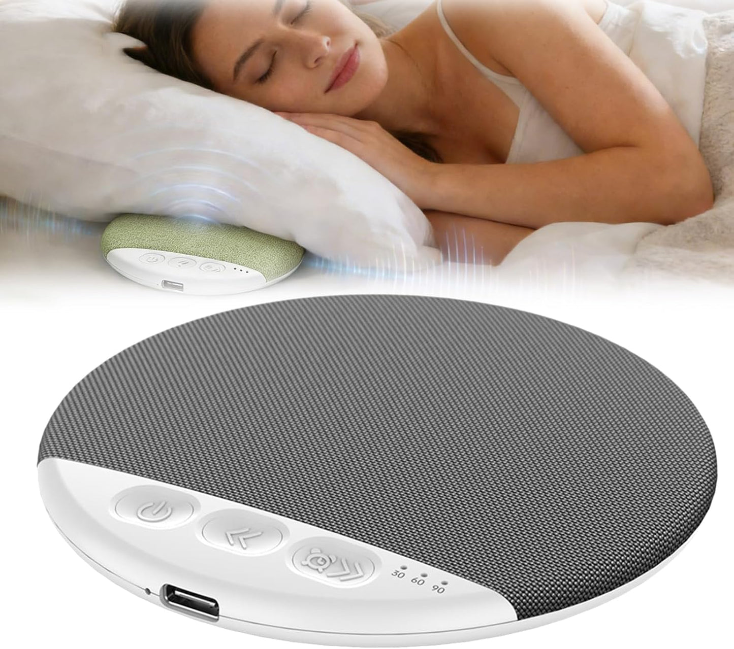 Generic 2026 New Sleep Under Pillow Speaker - Wireless Bluetooth Pillow Speaker with White Noise Timer, Bone Conduction