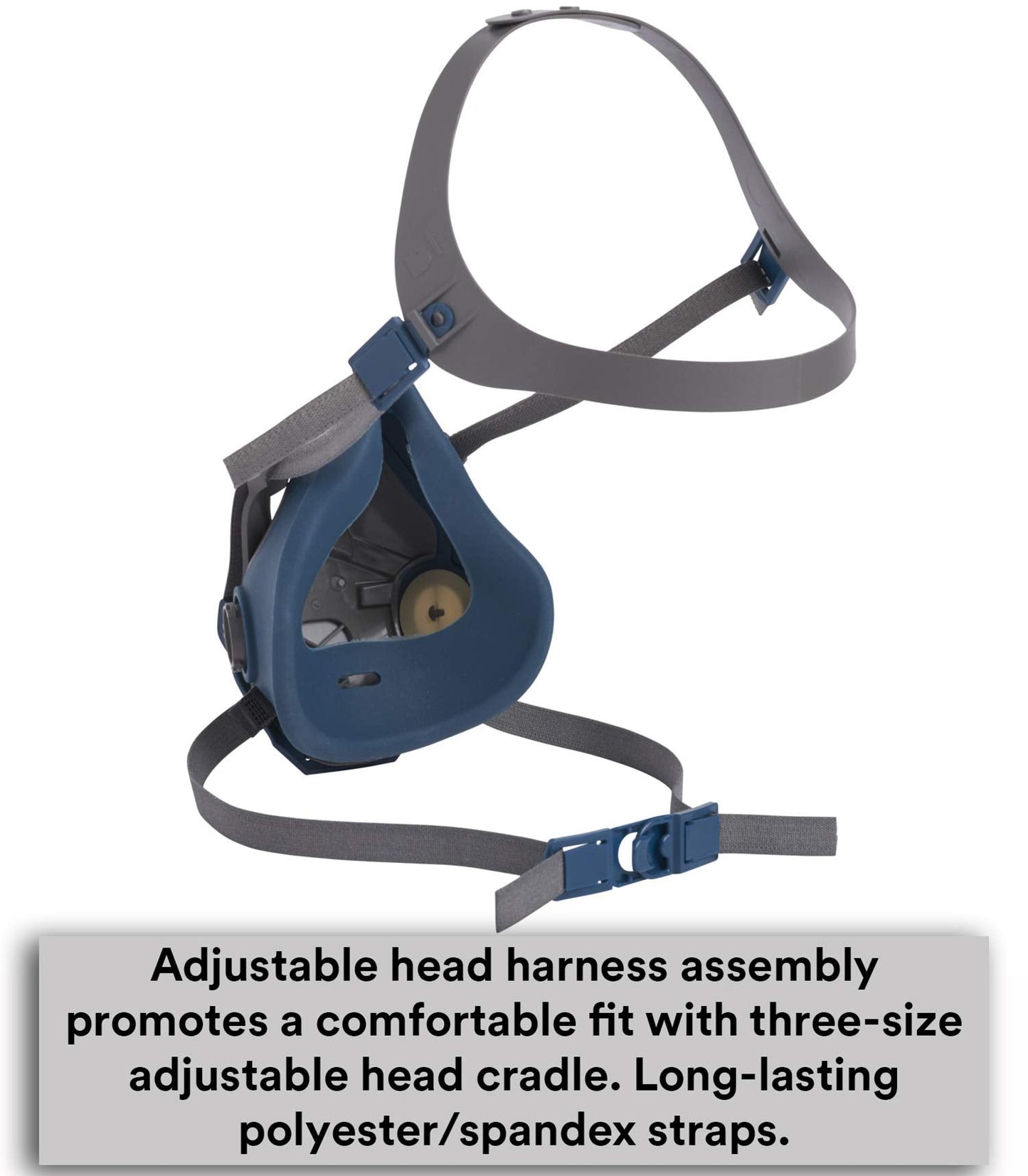 3M - 51131494928 Rugged Comfort Quick Latch Half Facepiece Reusable Respirator 6503QL, Gases, Vapors, Dust, Large- Pack of 10