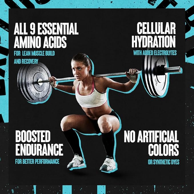 Animal Juiced Amino Acids - BCAA Powder EAA Matrix Plus Hydration with Electrolytes and Sea Salt Anytime Recovery and Improved Performance, Grape Flavor, 30 Servings