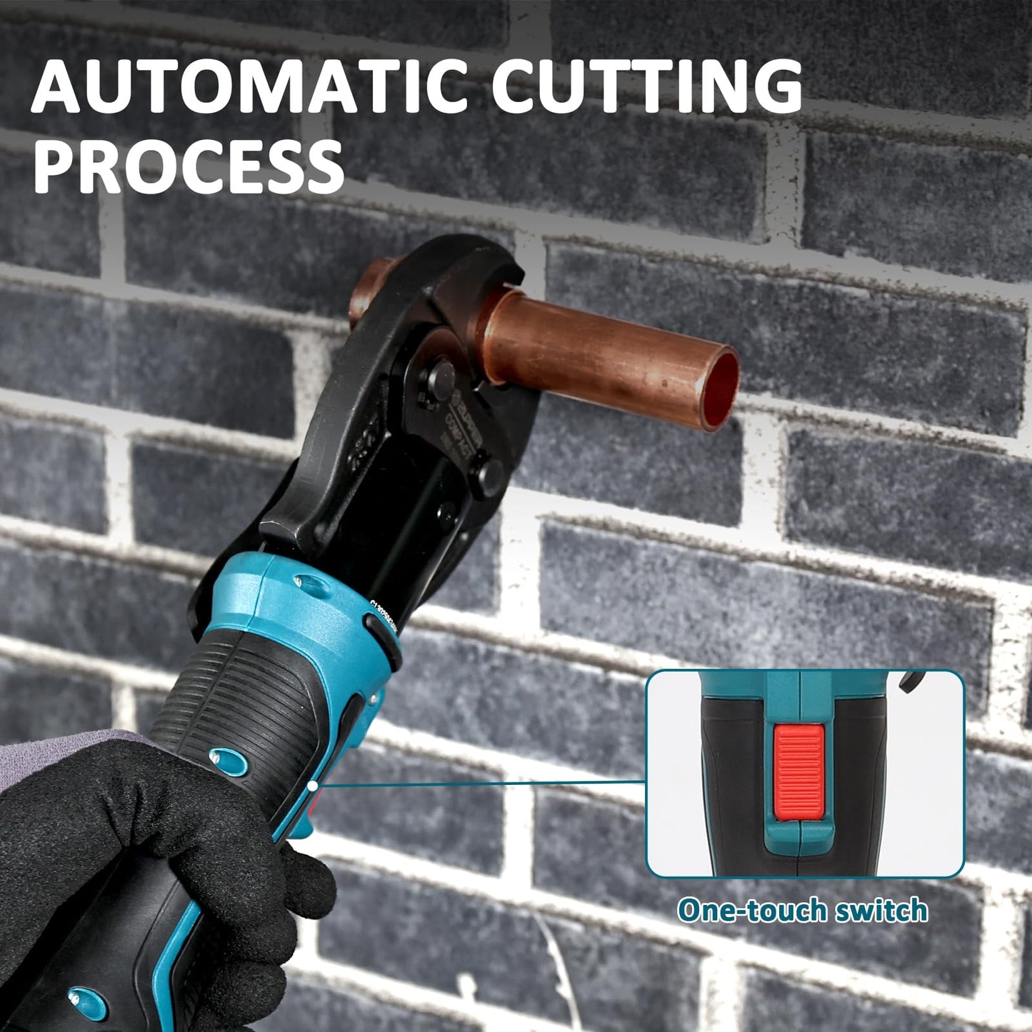 ZUPPER Press Tool Kit,18V Electric Pipe Crimping Tool for 1/2"to 1" Copper Pipes Compact Press Tool Kit Compatible with Propress Brushless Motor 2pcs 2Ah Battery