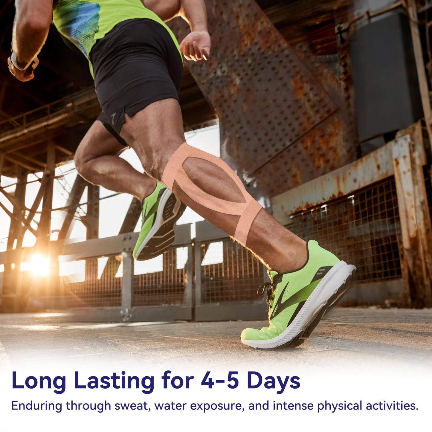 Kinesiology Athletic Tapes, 2inx32 FT Long Sports Tape for Knees and Shoulders Support, Cotton, Hypoallergenic, Waterproof, Strong Adhesive,Beige