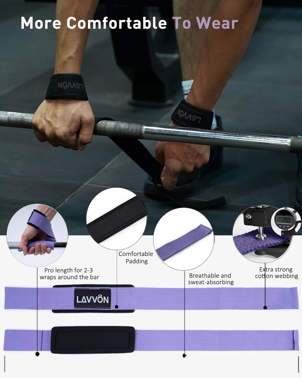 7Pcs-Barbell Pad Set for Hip Thrust - Squat Pad, Bench Press Workout Foam Weight Lifting Bar Cushion,Gym Accessories for Women with Bar Bad,with Gym Ankle Straps,Hip Resistance Bands,Lifting Strap (Purple)