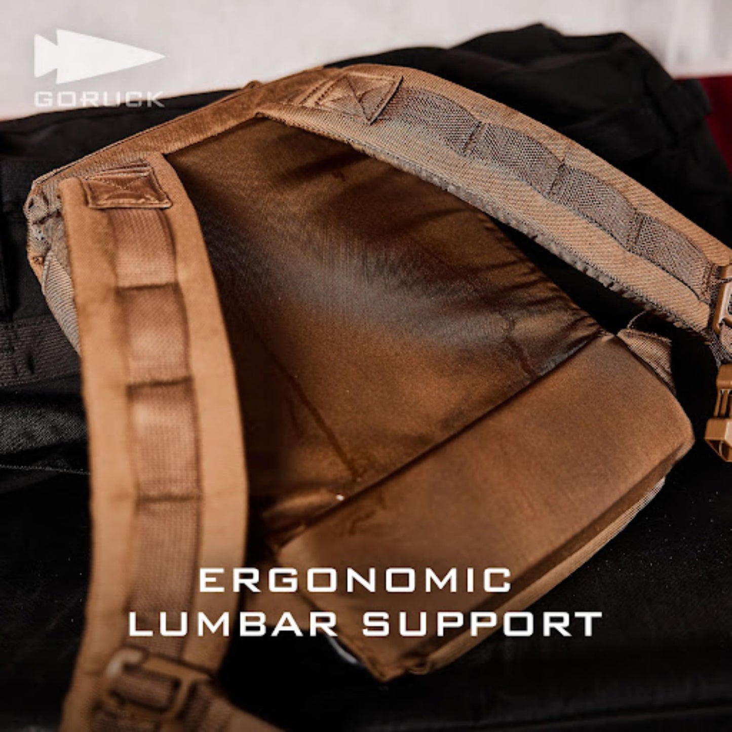 GORUCK Ruck Plate Carrier 3.0 - Streamlined Weighted Rucking Backpack w/Ergonomic Back Support & Extra Padded Straps - Compatible Ruck Plates, Black