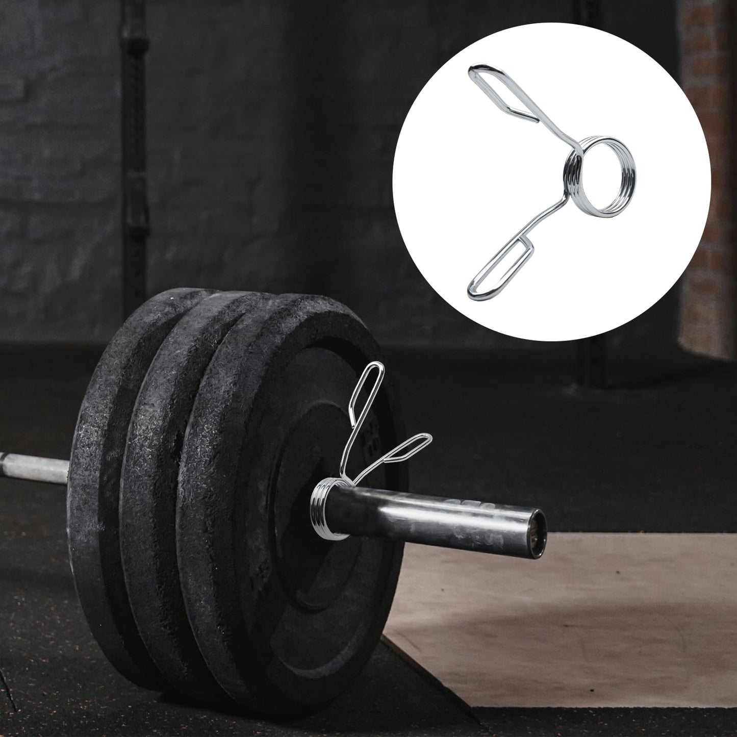 KoMvzyl 4 Pieces 2 Inch Dumbbell Spring Collars Barbell Clamps Locking Collars Clips for Weightlifting Exercise Fitness Training Supplies