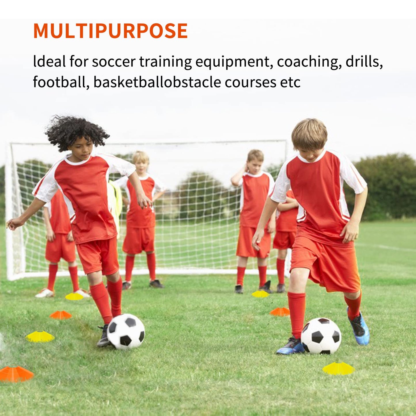IHEPYQ Soccer Agility Training Equipment Set, 12 Rung 20Ft Agility Ladder, 12 Disc Cones, 4 Steel Stakes, Solo Soccer Trainer, Jump Rope - Speed Training Equipment for Soccer Football Basketball