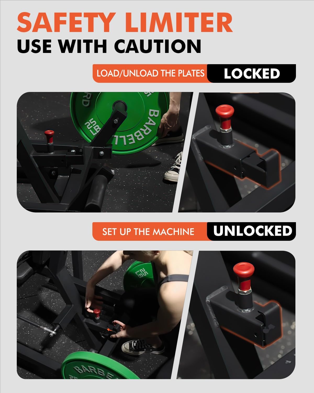 GMWD Hip Abductor Machine, 3D ARC Motion Hip Abductor Machine, 300lbs Capacity Plate Loaded Hip Abduction Machine, Inner and Outer Thigh Machine for Home Gym