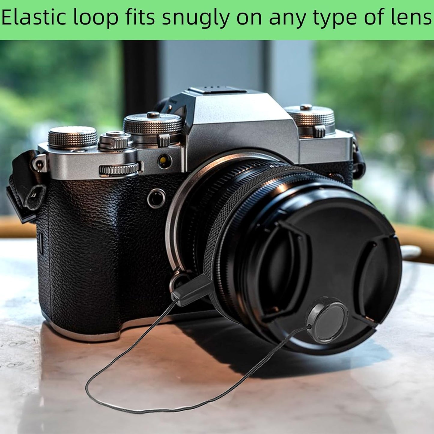 ZNBSIXP 5 Pack Lens Cap Leash,Lens Cap Tether,Lenses Caps Keeper with Elastic String,Camera Caps Holder for Canon Nikon