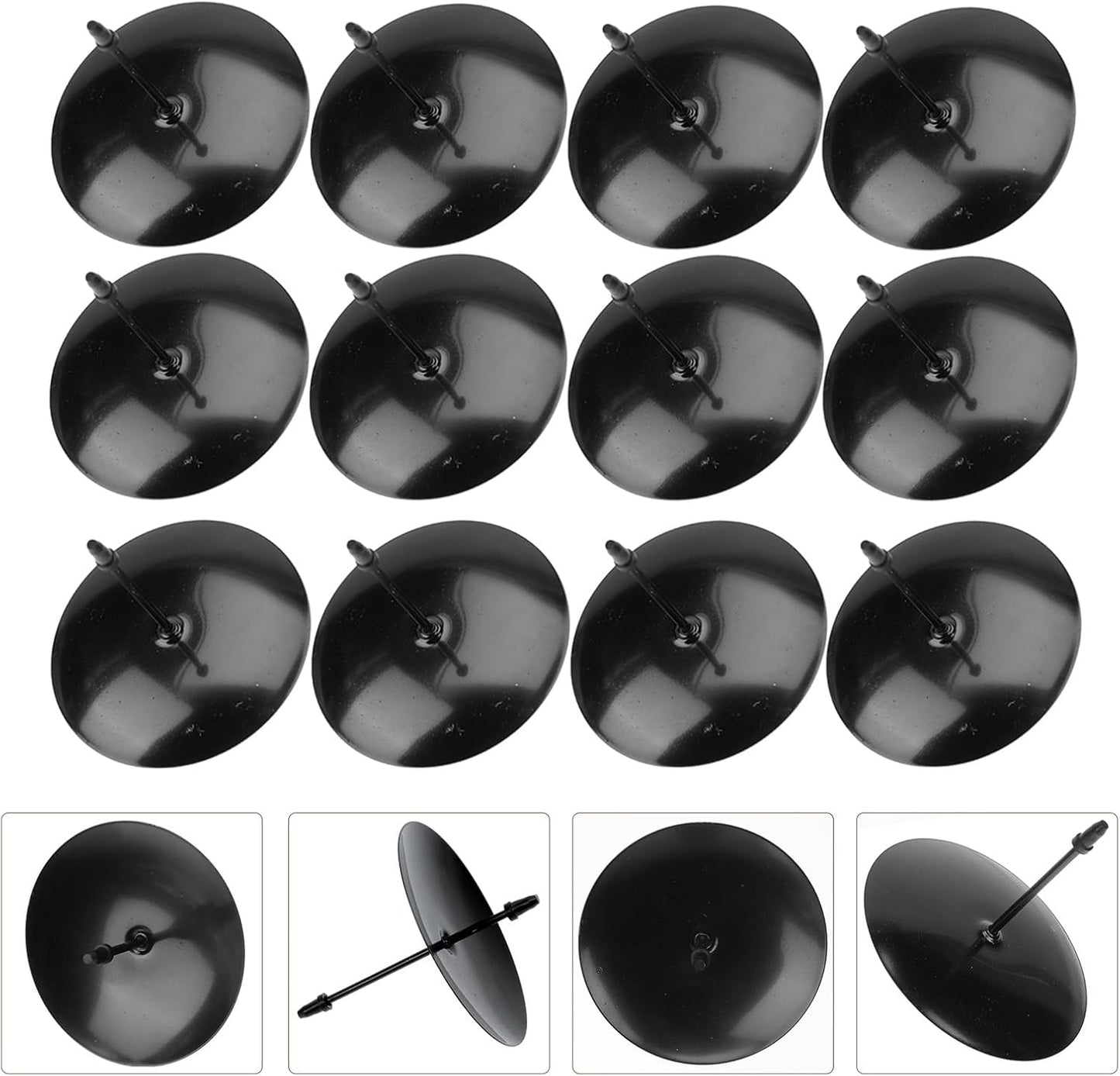 Yardwe Candle Holders - Metal Fixators with Spikes | 12 Pack for Pillar Candles & Wreaths - 2.75x2.55 Inch