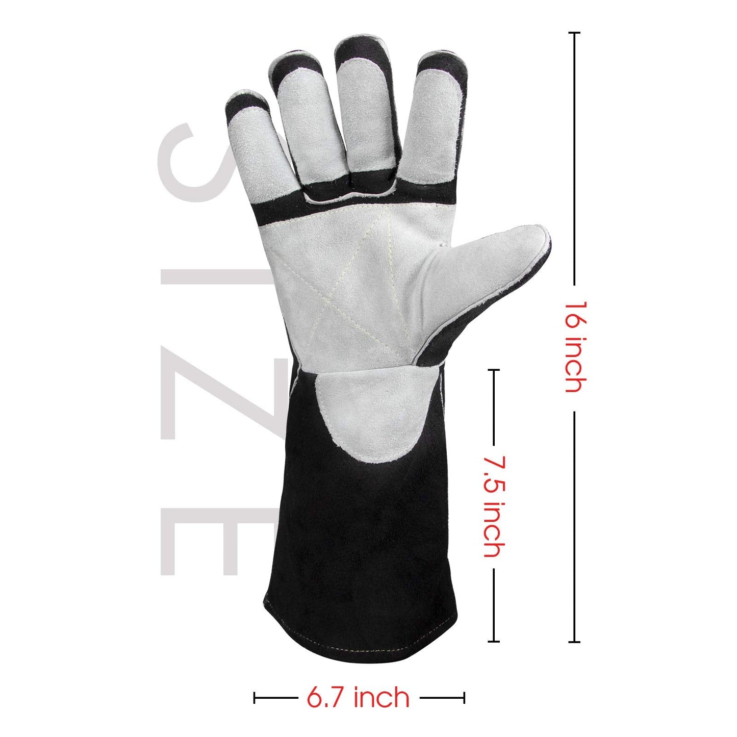 YESWELDER 160A MIG Welder 4 in 1 Multiprocess Flux Cored/MIG/Lift TIG/Stick & Leather Forge MIG Welding Gloves, with Kevlar Stitching Heat/Fire Resistant