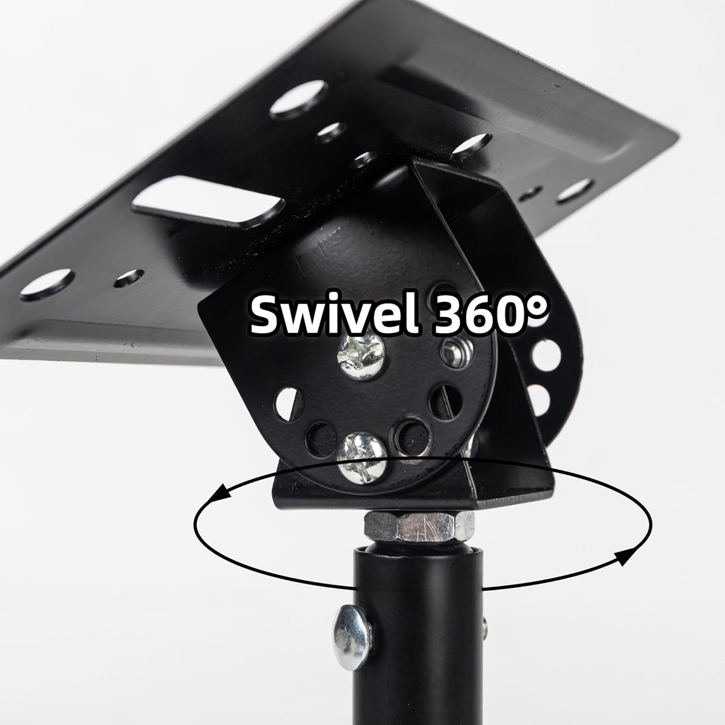 ZSHIGANMA 80lb,Heavy Universal Speaker Wall Ceiling Mounts Support up to Duty Dual Black Bookshelf Speaker Mounting