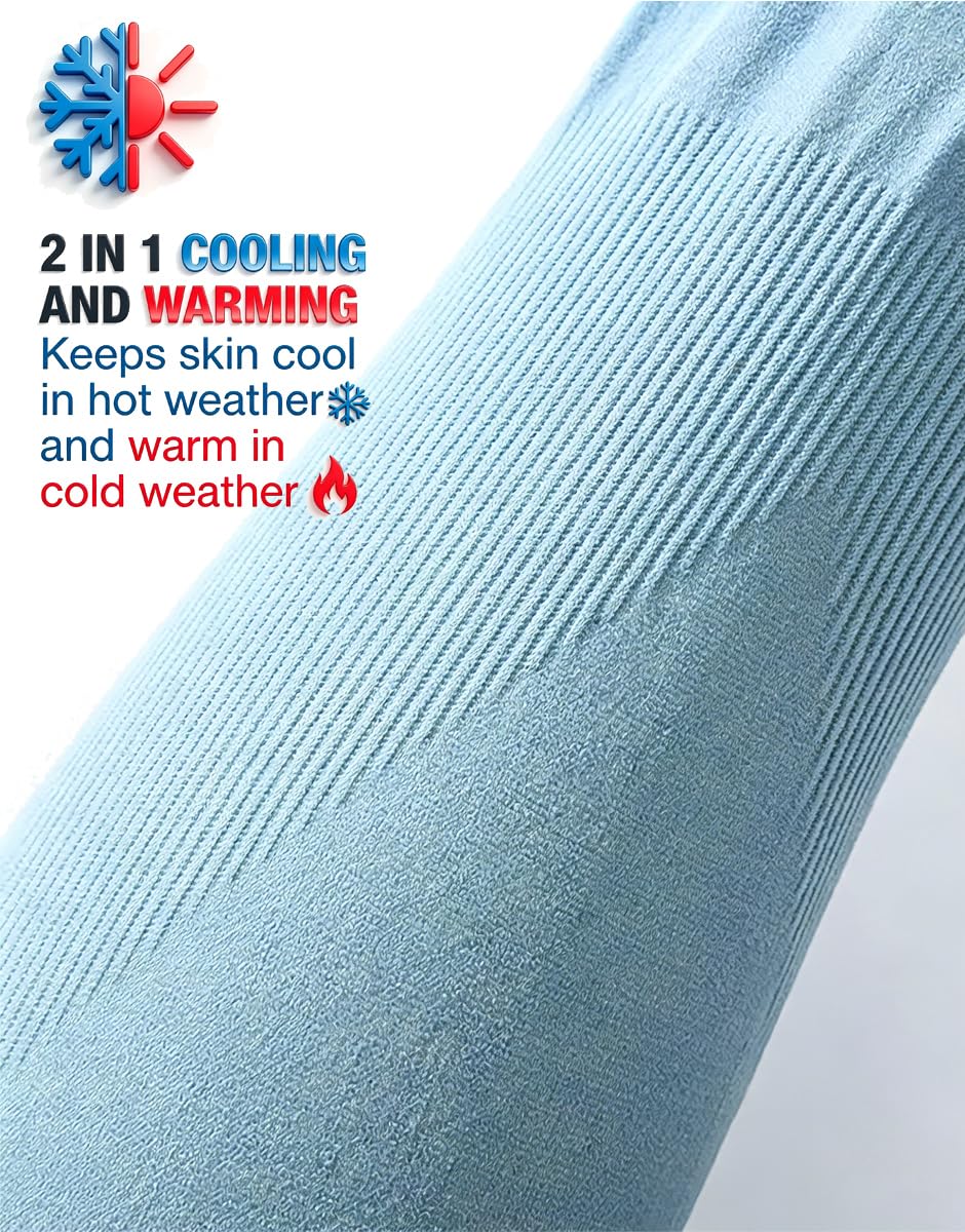 6 Pairs UV Protection Arm Sleeves for Men Women Cooling Compression Sleeves with Tattoo Cover Up Elasticity Sun Sleeve with Anti-Slip Cuffs for Football Work & Outdoor Sports Breathable Sweat-Wicking