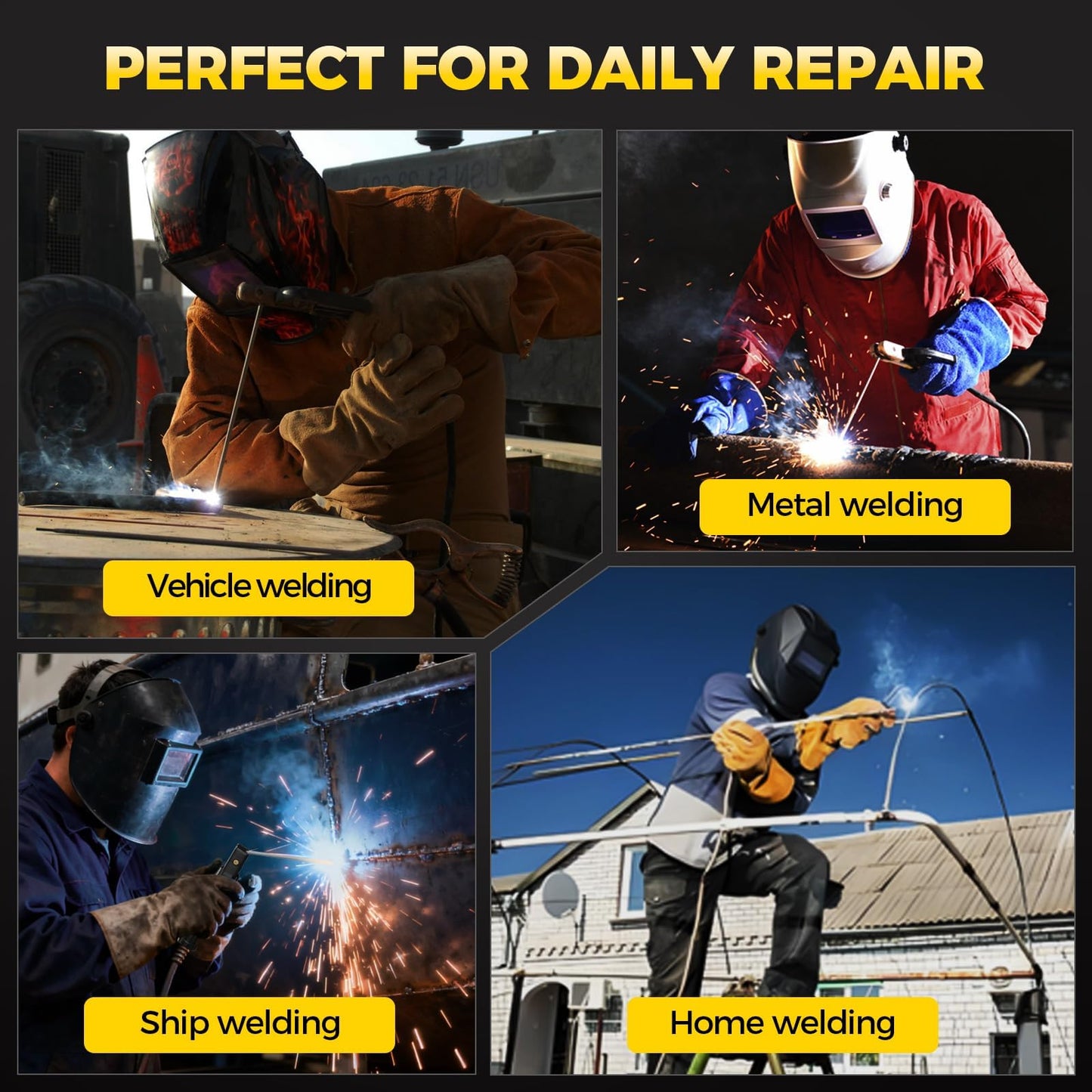 200A MIG Welder 110V/220V Dual Voltage 6 IN 1 MIG/Stick/Flux/Lift TIG Welder,Synergistic Control,LED Display,IGBT Portable Welding Machine for Steel Stainless Steel DIY & Fabrication