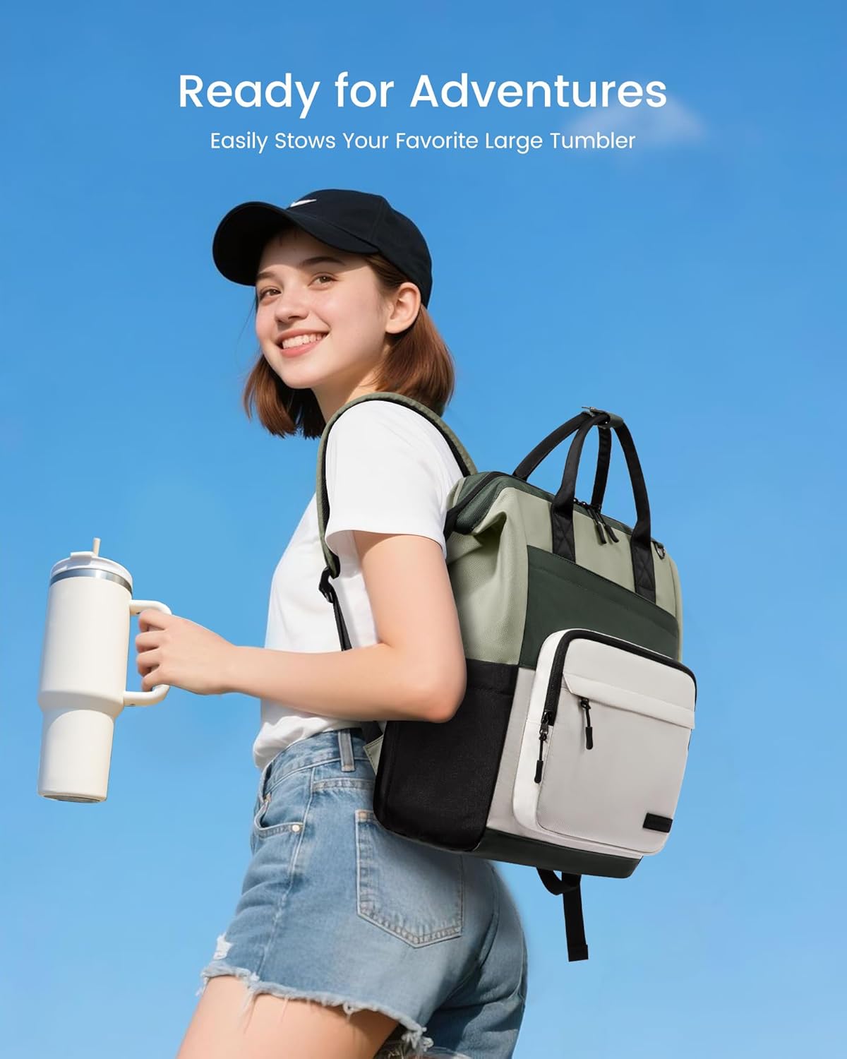 Backpack 15.6 Inch Backpack Daypack LOVEVOOK Laptop for Women, Travel for Work College Business, Water Resistant