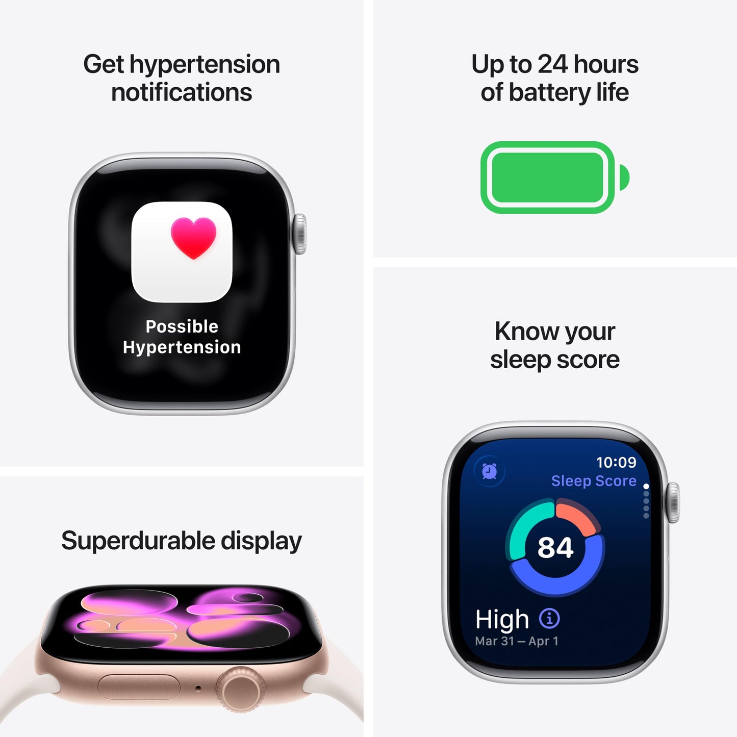 Apple Watch Series 11 [GPS 42mm] Smartwatch with Jet Black Aluminum Case with Black Sport Band - S/M. Sleep Score, Fitness Tracker, Health Monitoring, Always-On Display, Water Resistant