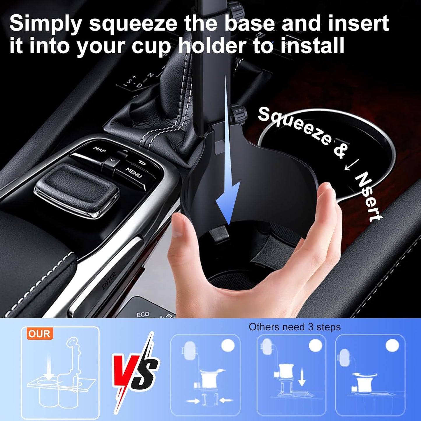 2-in-1 2026 17-12 Vitog MagSafe Car Mount, Hands Free Phone Holders for Your Car, Strong Magnetic Cup Holder Phone