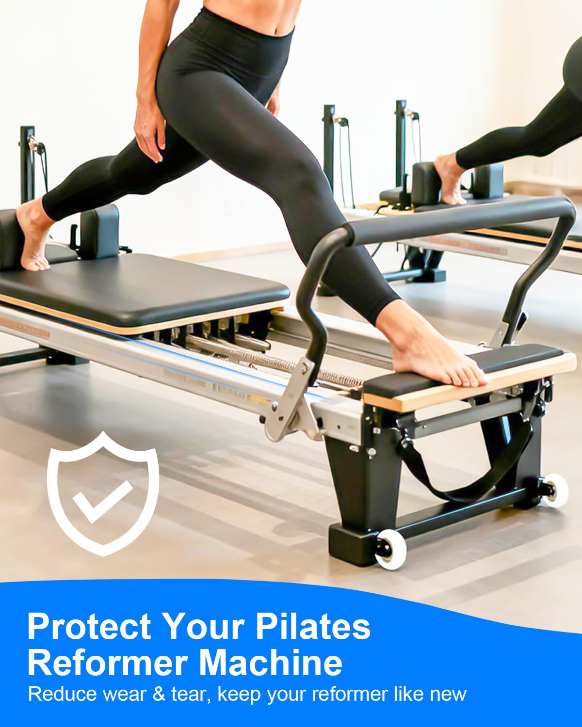 Replacement Roller Wheels Compatible with Aero Pilates Reformer Machine, Pilates Reformer Replacement Parts, White, 4 Pcs