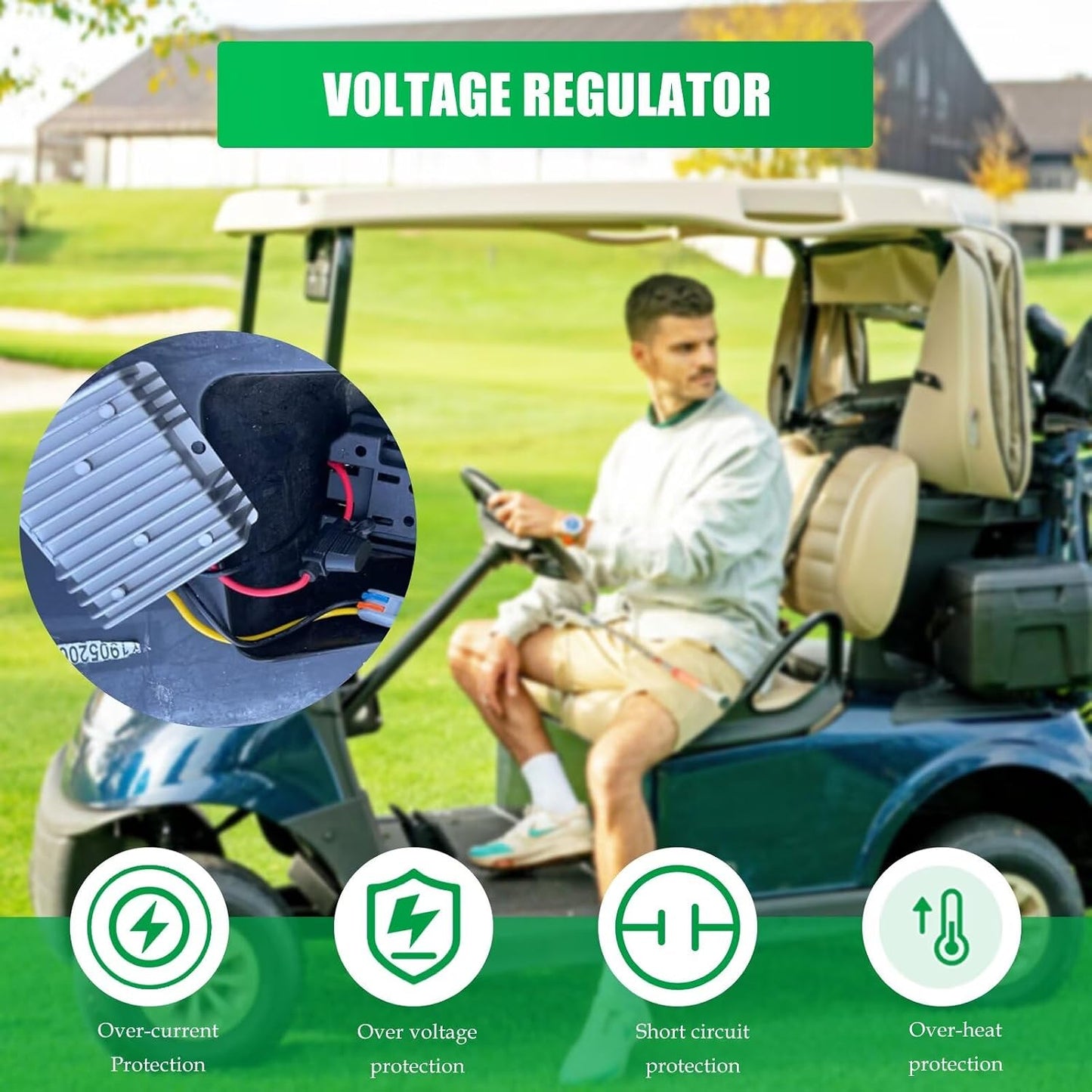 USonline911 2026 36V/48V 12V 20A IP68 New for Golf Cart & Vehicle Power Converter - to Transformer with Sealed Housing