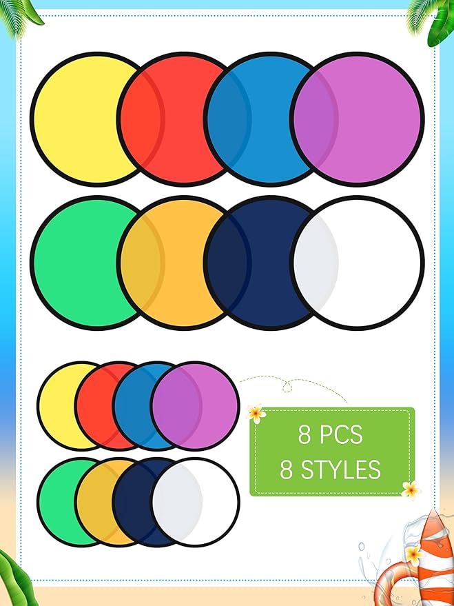 Gejoy Foldable Flying Disc Fans Bulk with Bags 9.8 Inch DIY Sublimation Handheld Cooling Fan Beach Flying Disc for Summer Outdoor Games Activities Birthday Wedding Party Favors