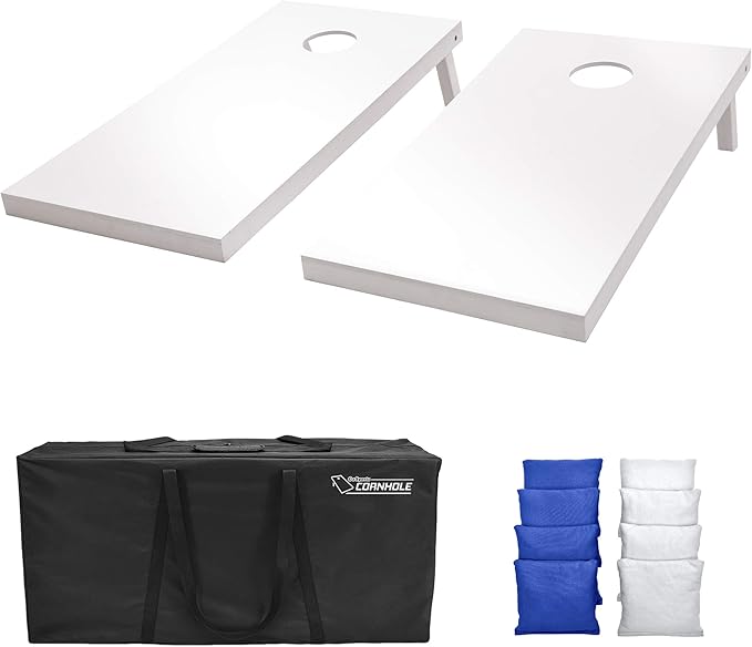 GoSports 4 ft x 2 ft Regulation Size Wooden Cornhole Boards Set - Includes Carrying Case and Over 100 Optional Bean Bag Colors