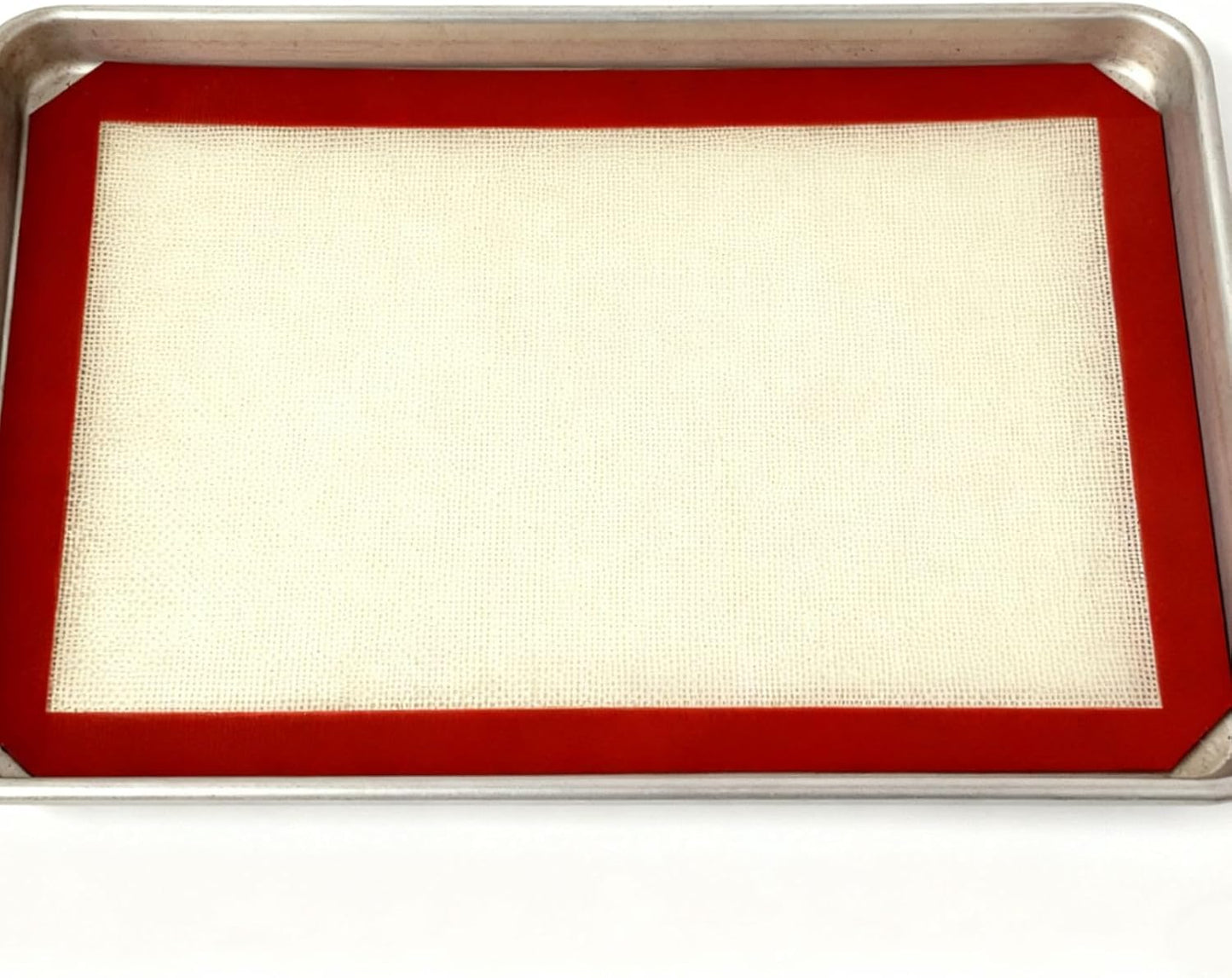 Silicone Baking Mat - 2 Pack Non-Stick Reusable Baking Mats for Oven | 16.5 x 11.6 Inches, Red