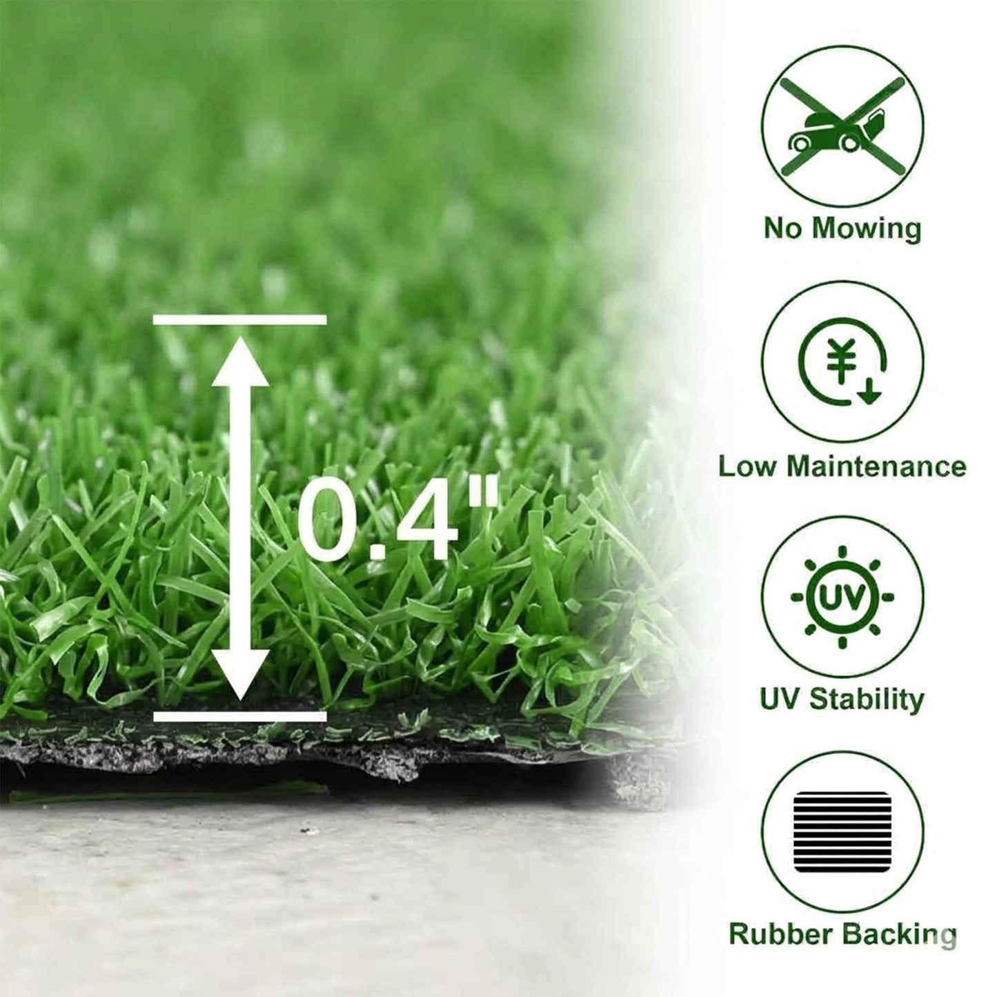 Yescom Sports Sled Strips Turf Gym Flooring for Weight Sled Push Pull Equipment Crossfit Outdoor Indoor 65'x3'(200 Sq.Ft) 0.4
