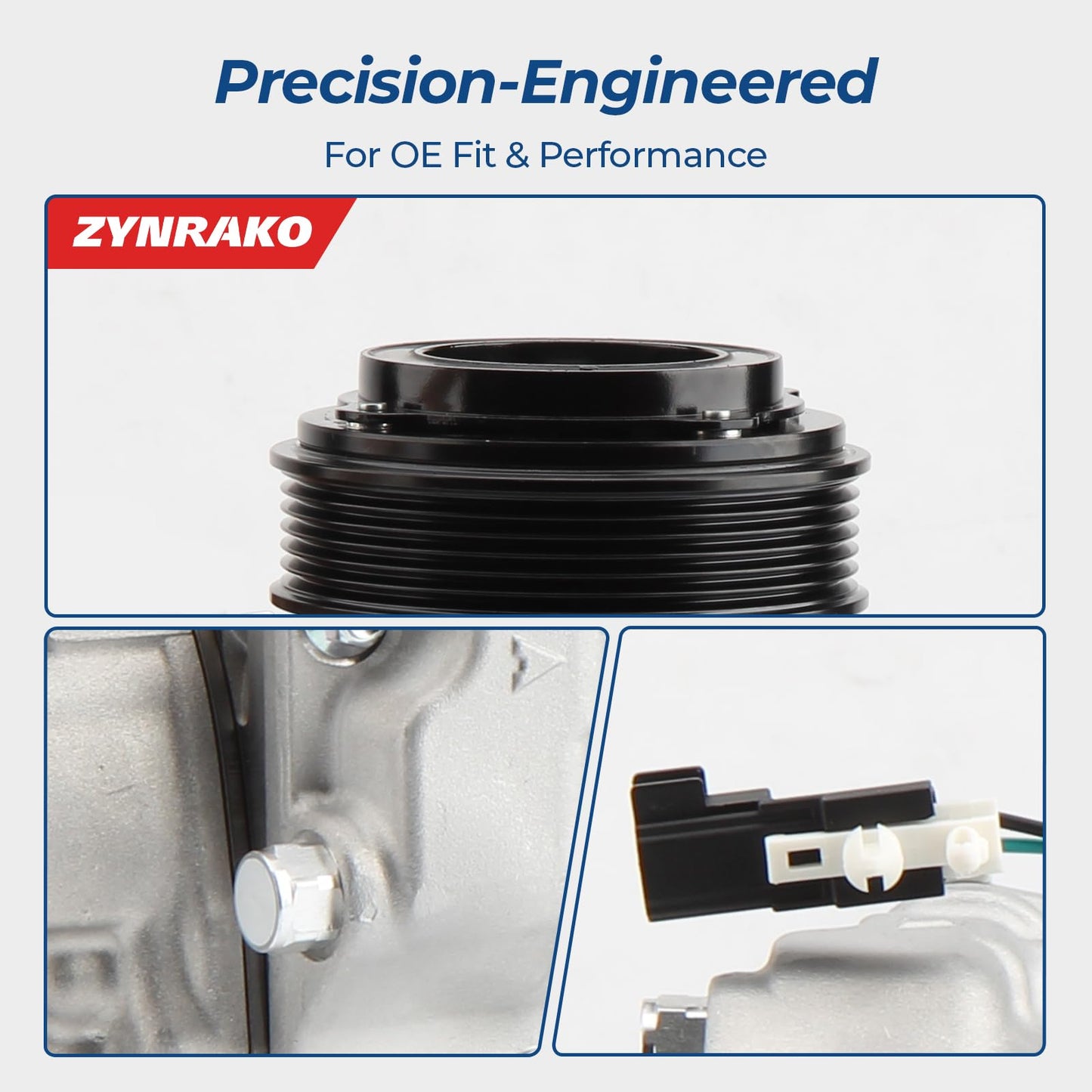 Zynrako A/C Compressor with Clutch Compatible with Ford Explorer 2011-2019 3.5L, Police Interceptor Utility 2013-2015 3.7L, Air Conditioner Compressor Replacement