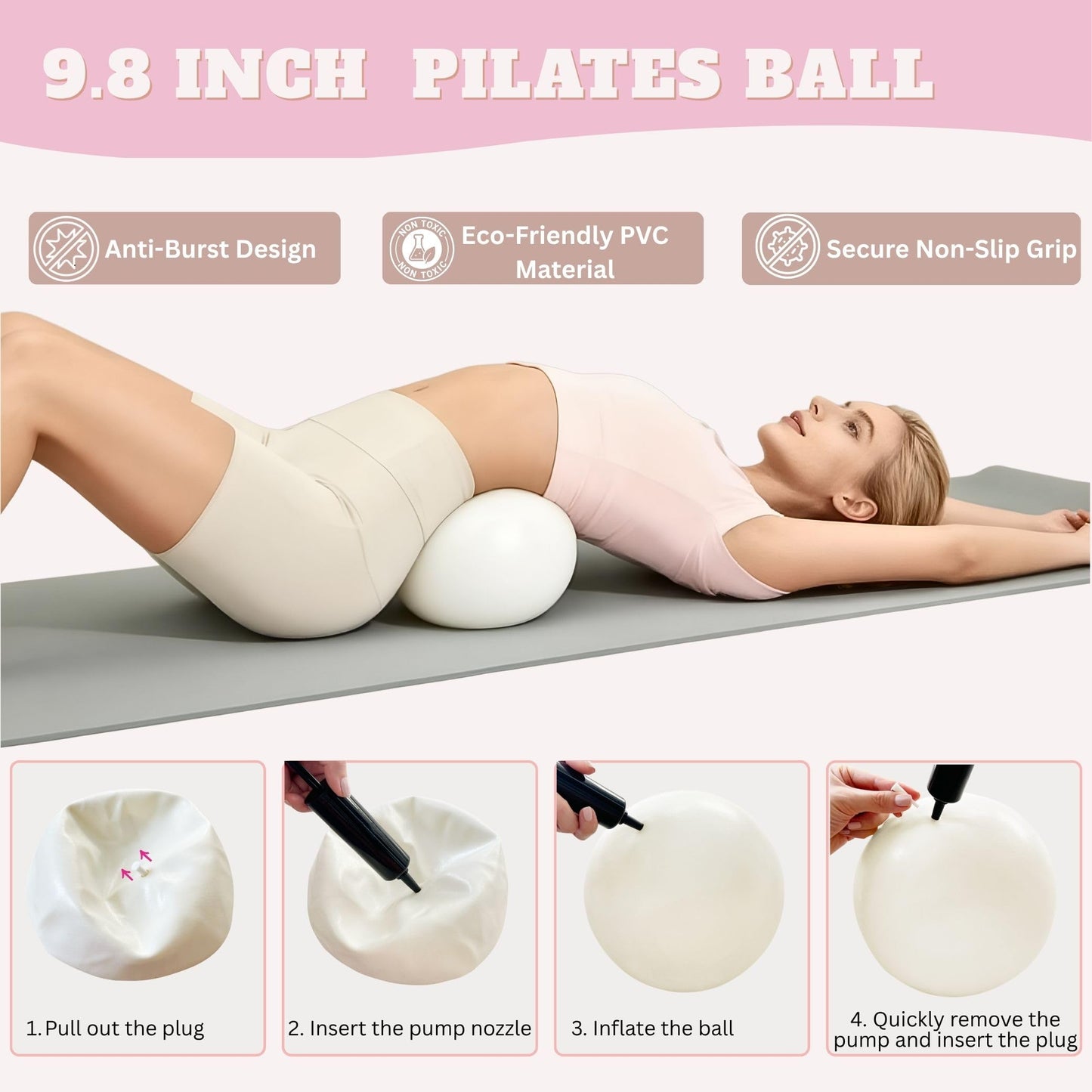 Awakique Pilates Kit, Home Pilates Kit with Pilates Ring and Ball Set, 14-Piece Full Body Pilates Workout Set with Resistance Bands, Sliders, Ankle Weights & Grip Socks for Home Workouts