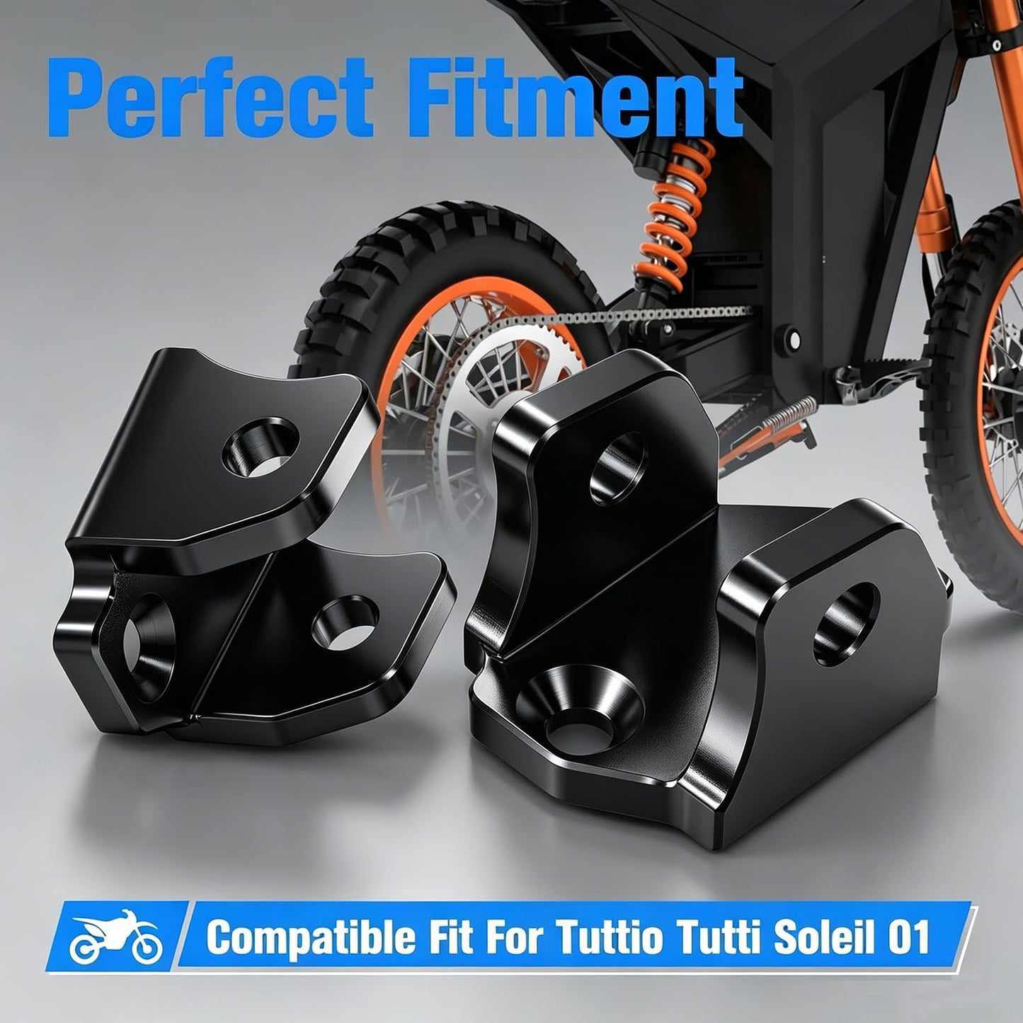 CHANGHCENG Electric Dirt Bike Foot Pegs Bracket Holder for Tutti Soleil 01,CNC 6061 Aluminum Foot Pedal Footpegs Mount Bracket for Tuttio Soleil01