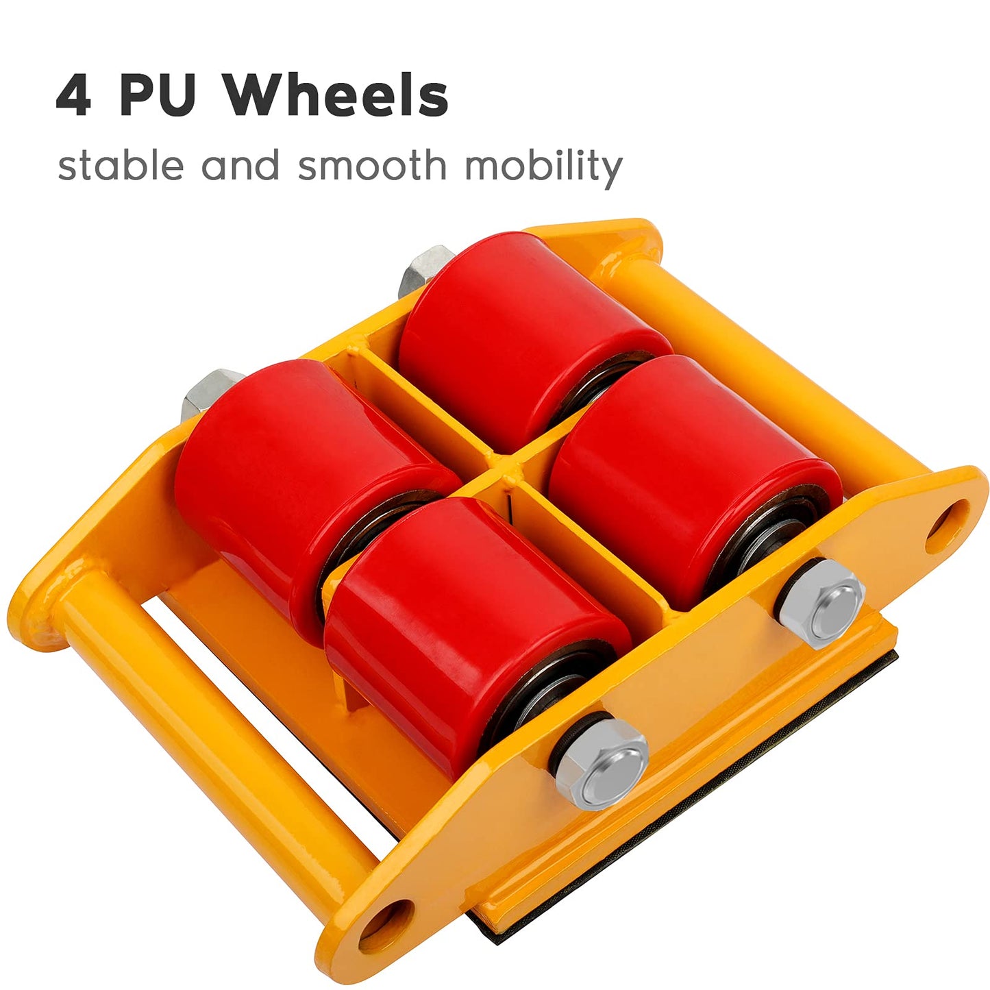 XCFDP Machine Skates, 6T Machinery Skate Dolly, 13200lbs Machinery Moving Skate, Machinery Mover Skate with 360° Rotation Cap, Heavy Duty Machine Dolly Skate for Industrial Moving Equipment