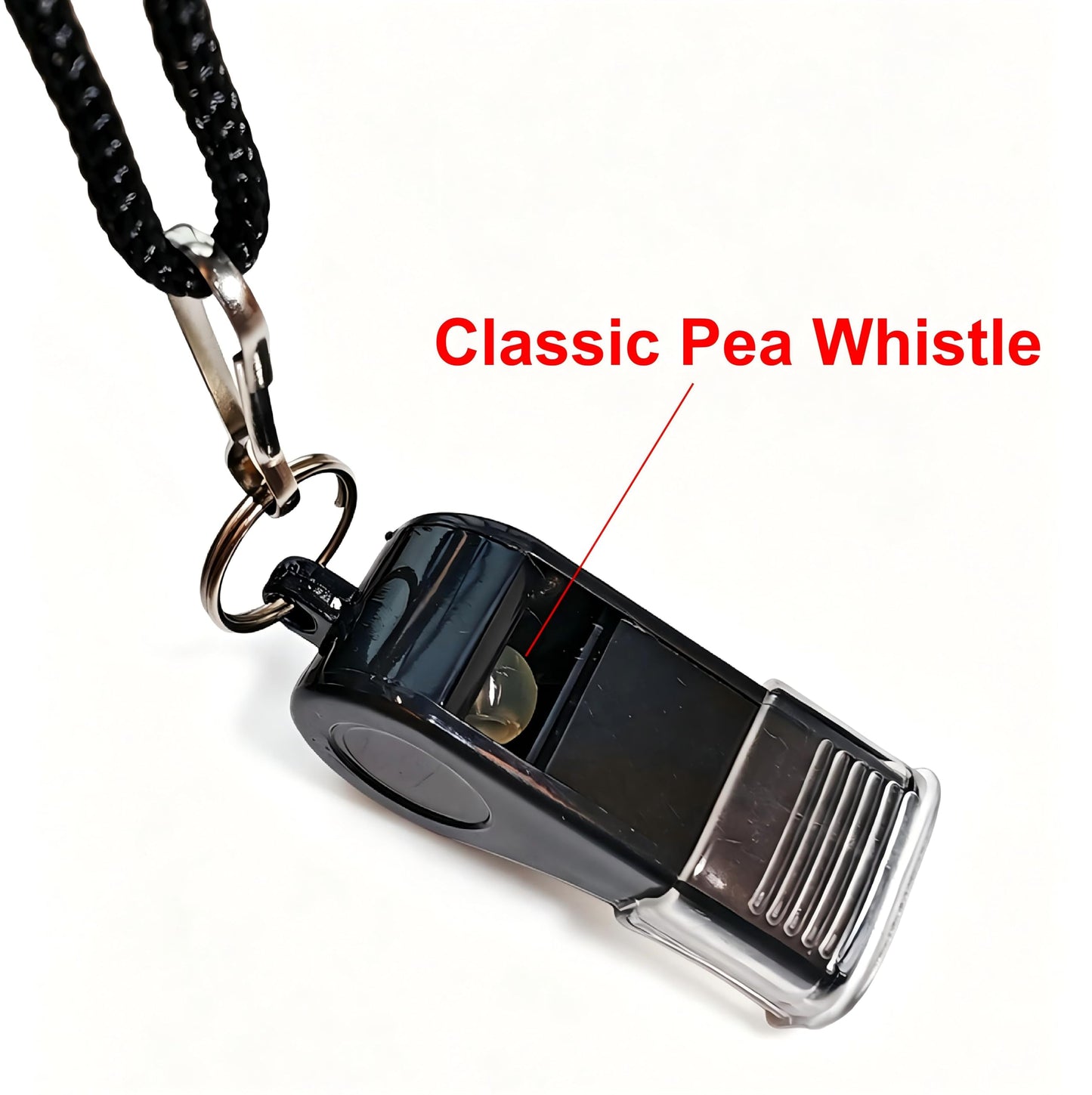 SUYAMI 12 Packs Sport Whistle with Lanyard, for Coach, Referee, Official (Black)