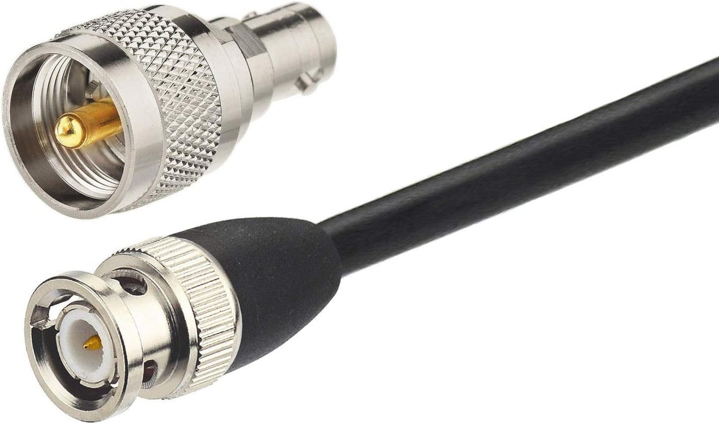 BINGFU 27MHz PL259 Magnetic Base CB Antenna with BNC & Male Connector for Cobra Midland Uniden Maxon President Handheld