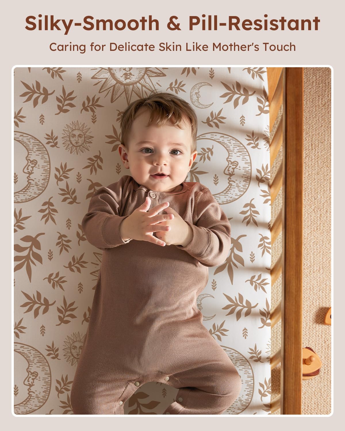 Unnivoll Baby Crib Sheets - Soft Microfiber Fitted Sheets for Standard Crib | 3-Pack, Neutral Colors