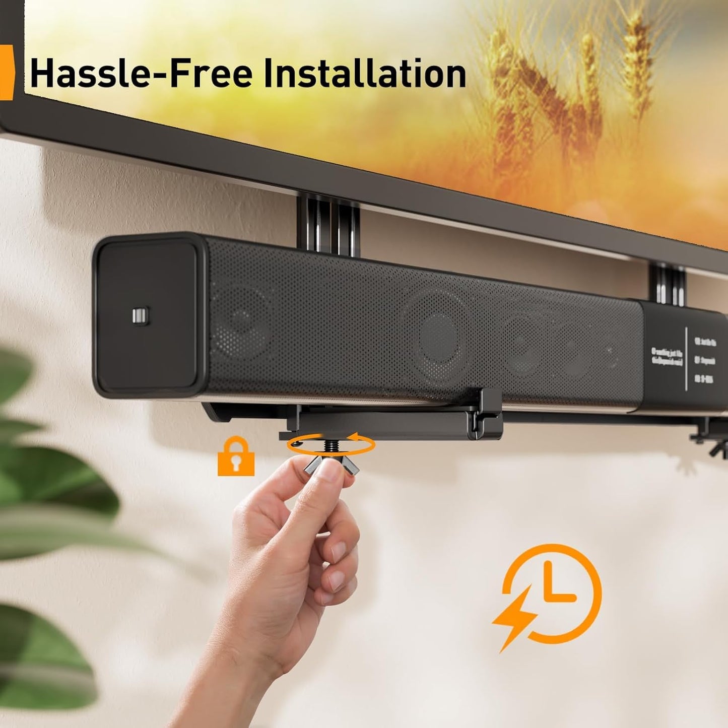 Perlegear Soundbar Mount - Versatile Under TV Sound Bar Holder | Supports Up to 15 lbs, Extends 3.5” to 6”