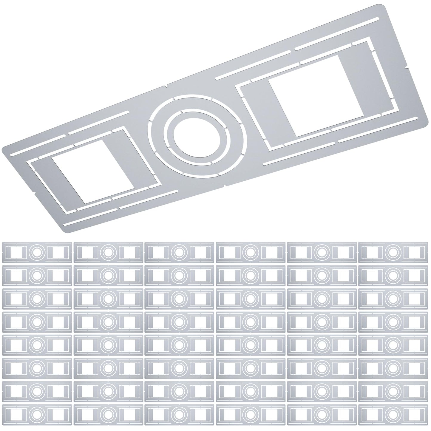 Neoaider 48 Pack New Construction Mounting Plate for 3/4/6 inch Recessed LED Light, Galvanized Steel Rough-in Wafer Light Bracket w/Symmetric Round Holes, LED Recessed Lighting Housing Plate