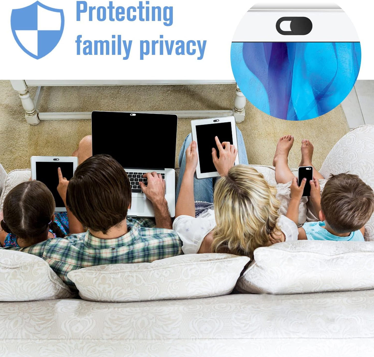 Toojcc [8 Pack] 0.022in Laptop Camera Cover Slide, Ultra-Thin Webcam Cover Compatible with Camera