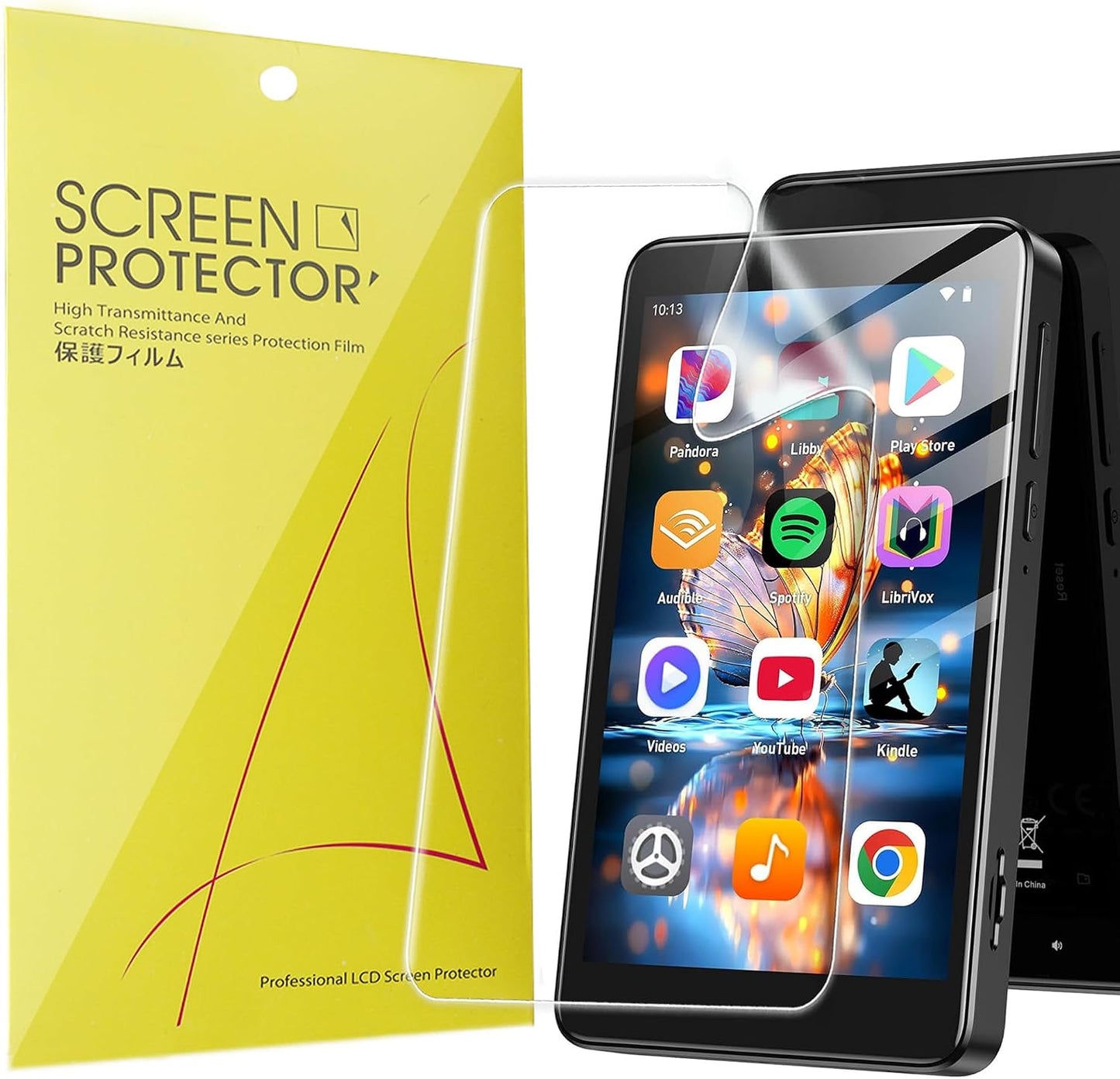 Lamshaw MP3 [6 Pack] T08X 4'' MP3 (6 Pack) Compatible for AGPTEK Player Screen Protector, Full Coverage TPU Clear Film