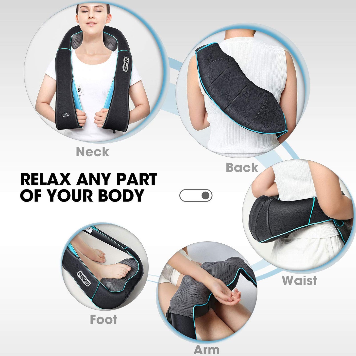 MagicMakers Fathers Day Dad Gifts, Shiatsu Neck Massager with Heat for Pain Relief Deep Tissue – Christmas Gift for Women, Men, Mom, Dad, Her, Him– Amazing Back & Shoulder Relief from Daughter or Son