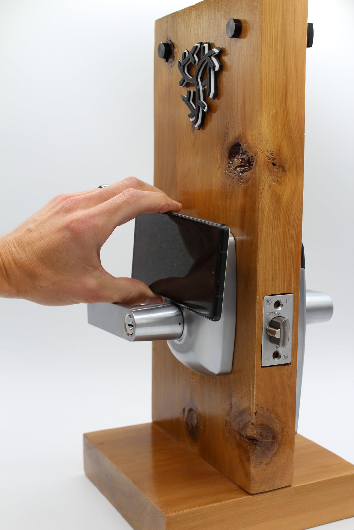 RFID Commercial Lever Door Lock, Access Control System App, Includes 2 NFC keycards (Left-Hand)