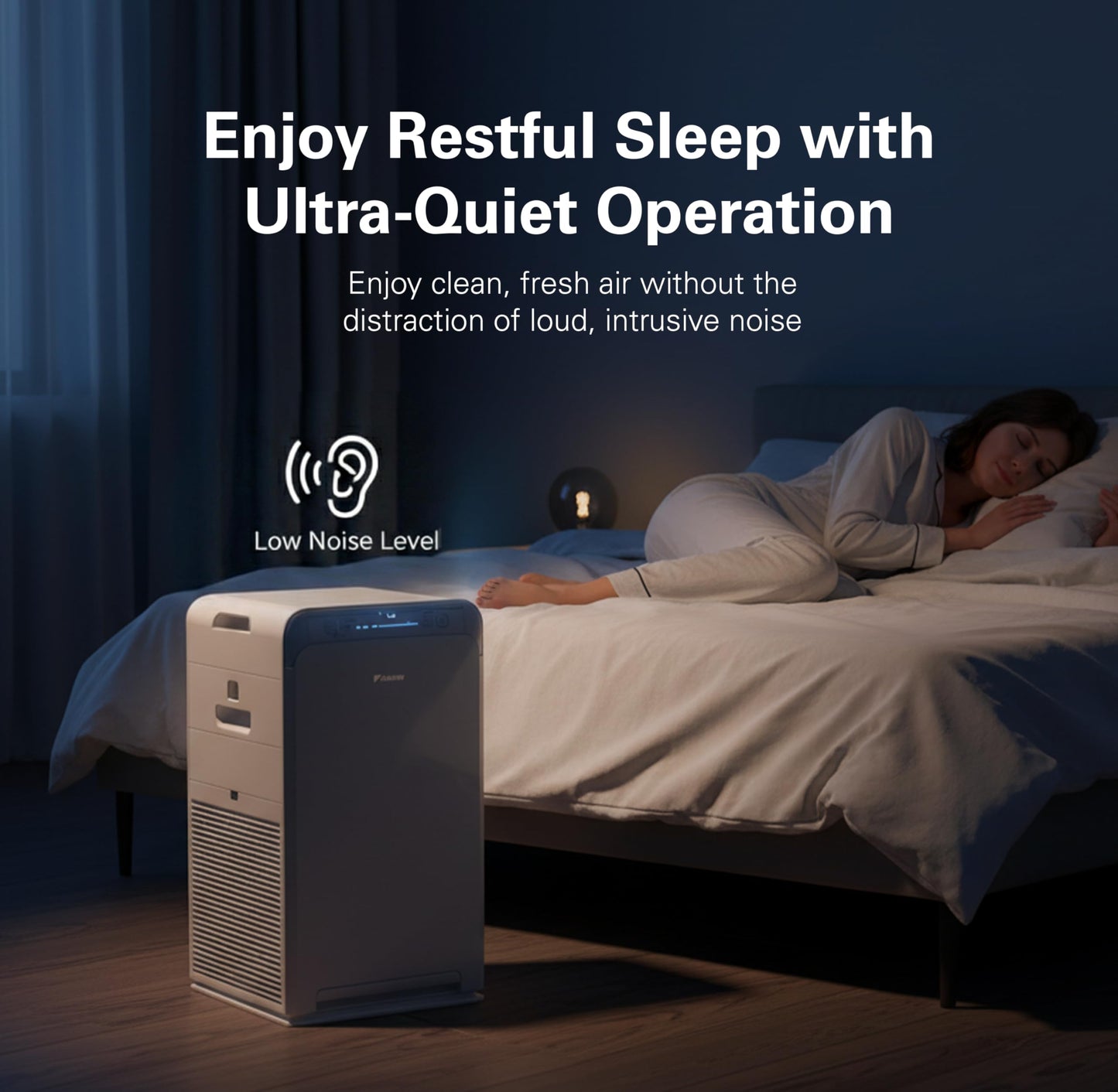 Daikin Room Air Purifier Bundle, HEPA Air Purifier with Pre-filter, Carbon, and UVC LED Light Filtration, Zero Ozone, CARB Certified, Includes 2 Purifiers and 2 sets of Replacement Filters