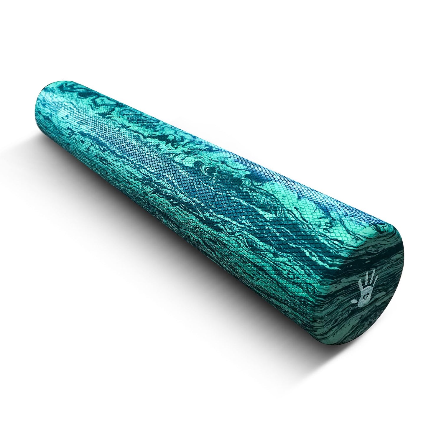 Soft Density Foam Roller 36" x 6" – Low Density Physical Therapy Roller for Exercise, Pilates, Yoga, Gentle Massage & Muscle Recovery – Green Marbled Round