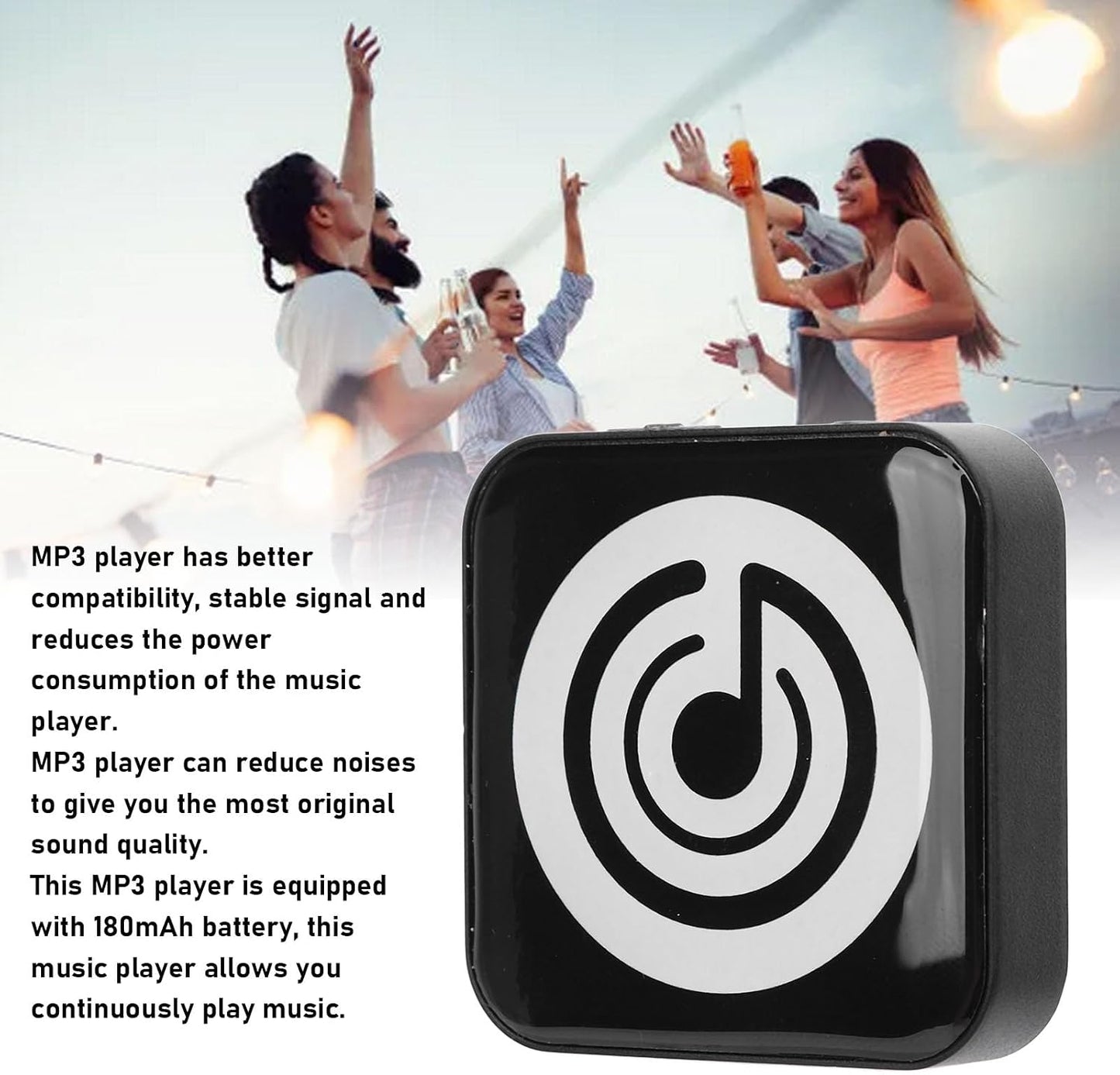 LICAEVEY MP3 180mAh 3.5mm 32GB, Player, HiFi Lossless Sound Music Player, Portable Music Player with Headphone Jack