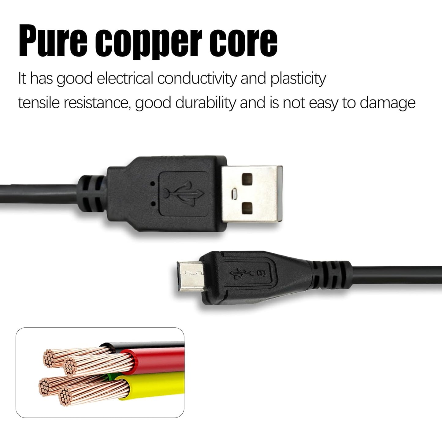 UIGOCLE 2.0 MP3 (3.3FT) Replacement Micro USB Charging Cable, USB Fast Charging Cable, Compatible with Nokia LG Sony