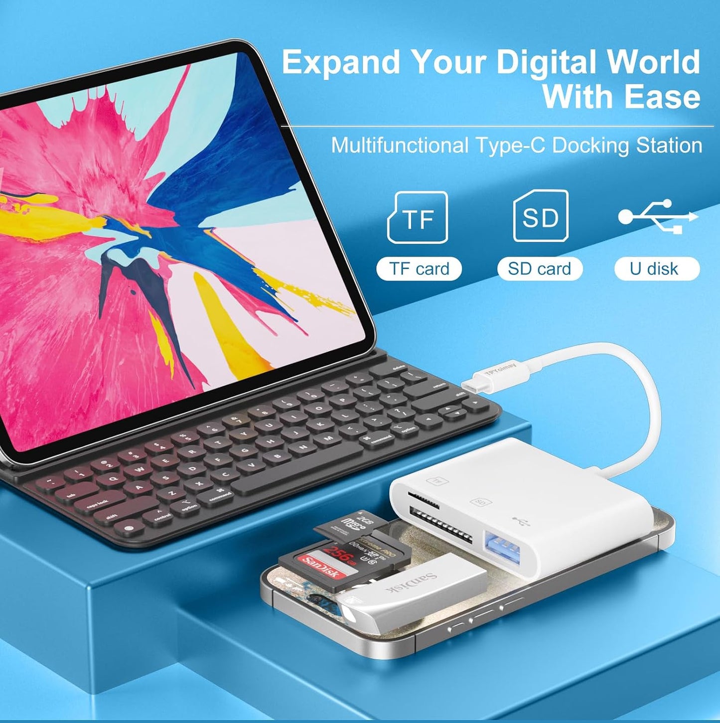 TPYoimay 3 1 15, S10/S9 USB C to Micro SD TF Memory Card Reader, in USB Camera Card Reader Adapter, Compatible