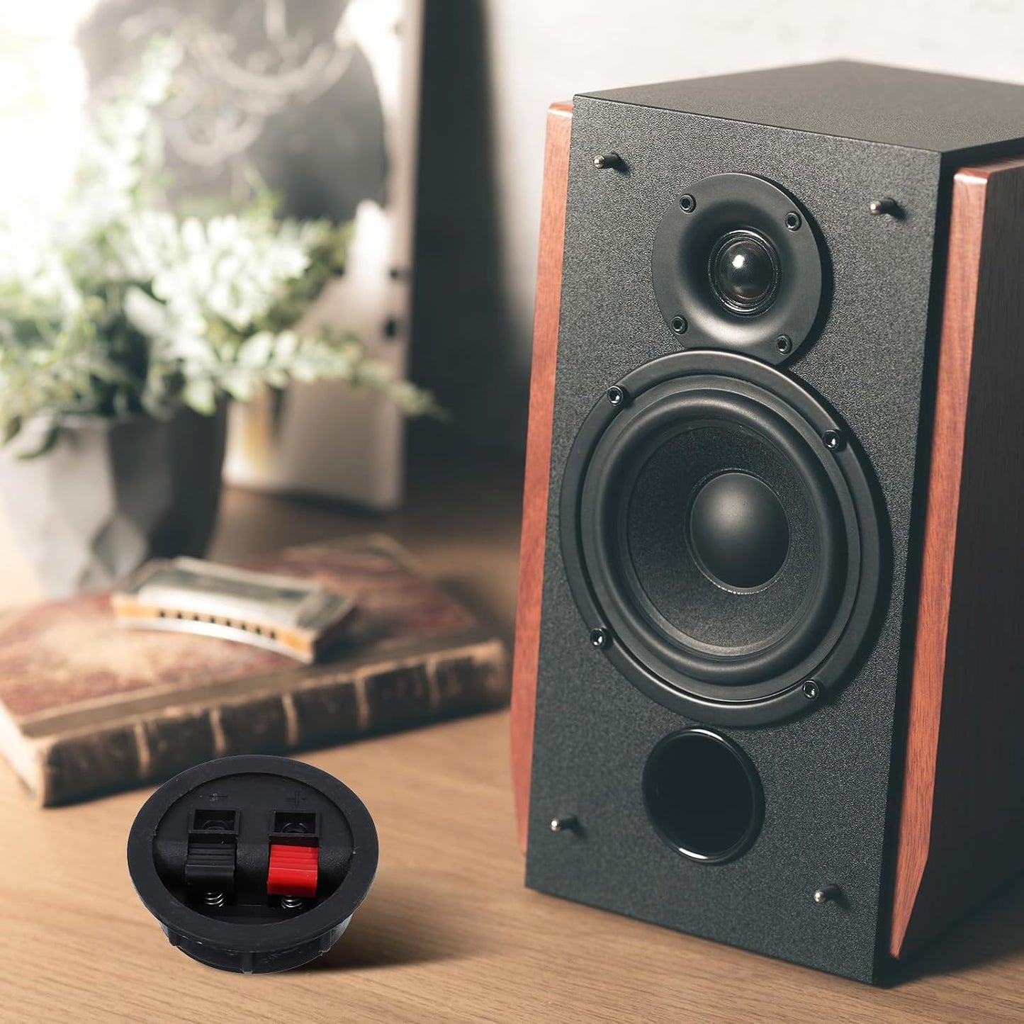 Zyghjort 2 PCS Speaker Terminals, Sub Box Terminals Speaker Box Terminal Cup Subwoofer Box Speaker Terminal Plates