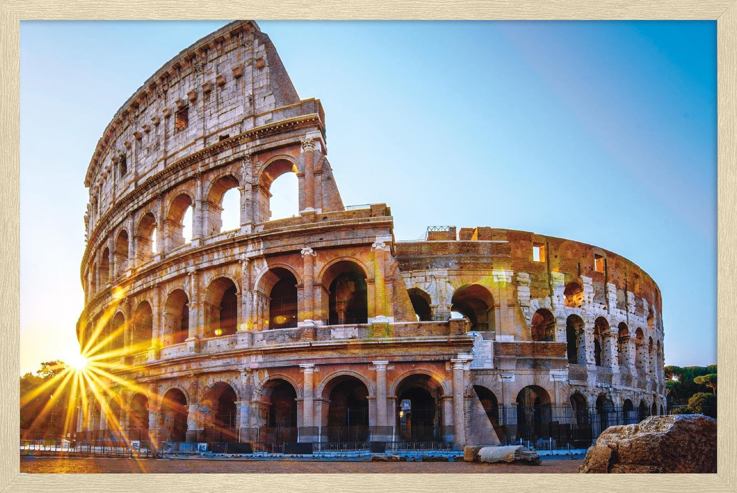 Trends International Timeless Visions - Roman Colosseum Wall Poster, 22.4L x 14.7W, Blonde Framed Version
