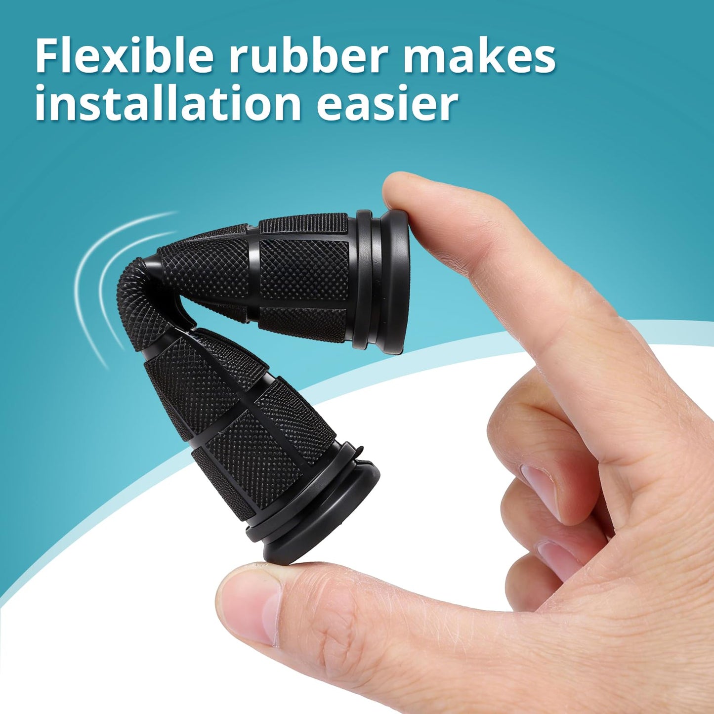 CHUNZEXI 4 PCS Bike Handlebar Grips, Rubber Bicycle Bar Grips Replacement, Non-Slip Handle Grips for Kids Bikes, Scooters, BMX, Mountain & Cruiser Bikes (Black)