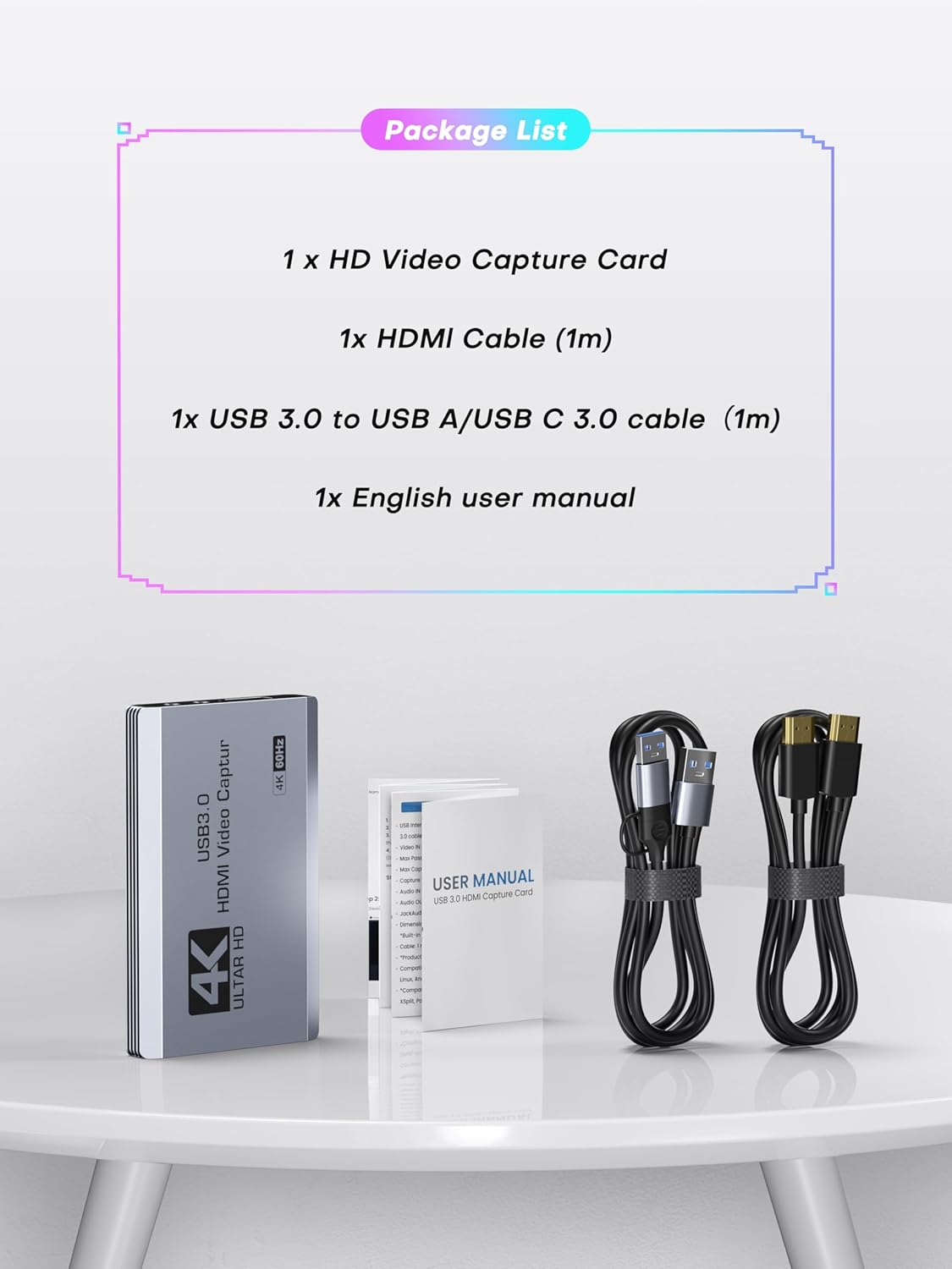 XIIXMASK 3.0 4K 4K 60FPS/1080P 240FPS PS5/Camera/PC/Streaming Video Capture Card, USB Capture Card HDMI Loop-Out, Video